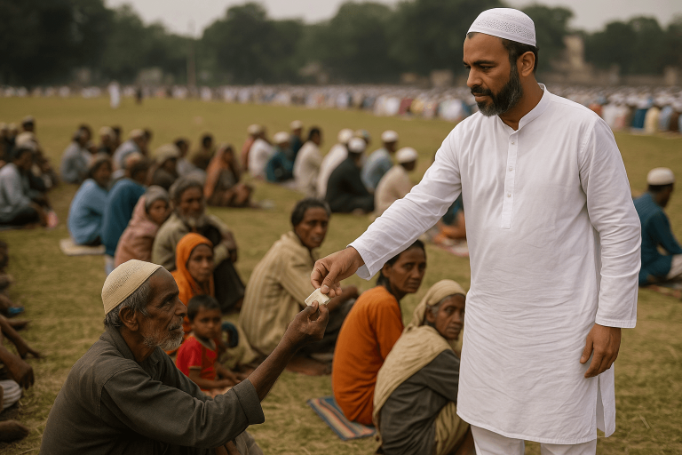 যাকাতুল ফিতর ইতিহাস, দান পদ্ধতি ও বিতরণ